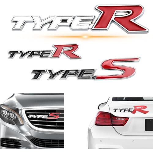 1X Car Styling 3D Metal TYPES TYPE S Car Front Grille Emblem Badge For Honda City CRV HRV Accord FIT Odyssey Stream Crider CIVIC