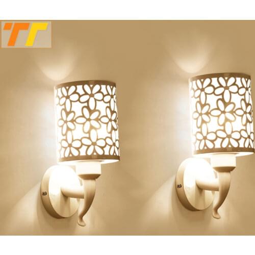 2pcs Wall Lamps Indoor Bedroom Simple Style Wall Sconces Wall Light Lamp Bedding Lamp Luminaria Creative Staircase Living Room