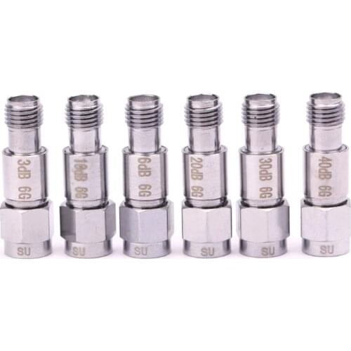 2W SMA DC-6GHz Coaxial Fixed Attenuators Frequency 6GHz SMA Fixed Connectors