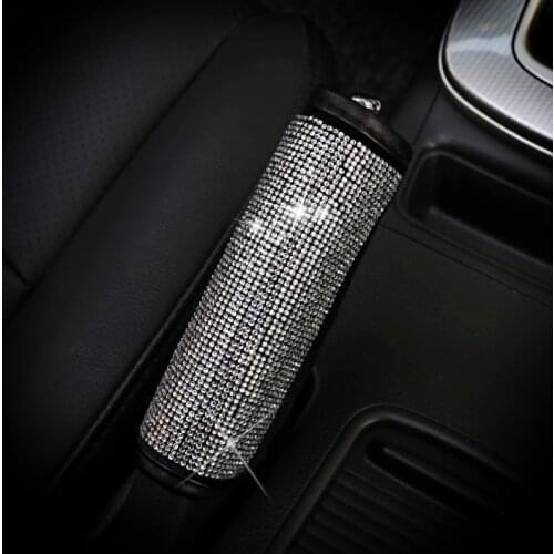Bling Bling Diamond Car Safety Seat Belt Cover Shoulder Pad Rhinestone Hand Brake Gear Shifter Cover Auto Interior Accessories