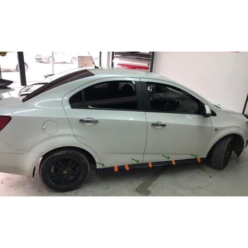For Chevrolet Aveo Sedan Side Skirts Sill Trim Car Styling Auto Accessory Universal Spoiler Mud Flaps Lip Splitter Bumper Rock