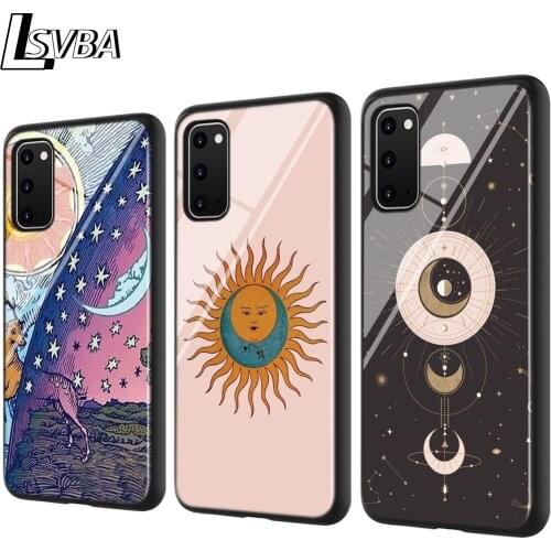 Hippie sun and moon art For Samsung Galaxy S20 FE Lite Ultra Plus Note 10 lite A01 A11 A21 A31 A41 A51 A71 A91 Phone Case