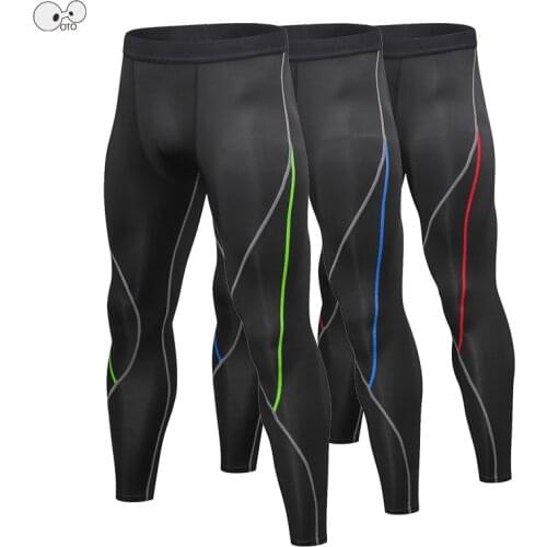 Men Compression Crossfit Training Gym Leggings Quick Dry Skinny Running Tights Fitness Sports Jogging Long Yoga Athletic Pants
