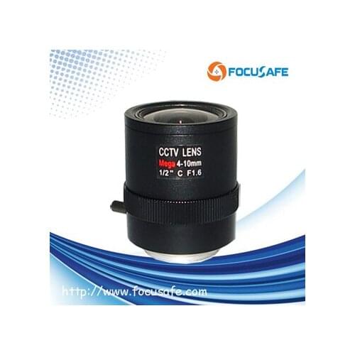Focusafe 4-10mm 1/2" 2Megapixel C Mount Manual iris Machine Vision Lens