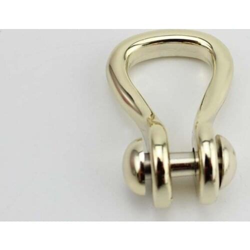 20pcs 6.5*32mm bags' handle hardware light gold D-Ring Shackle Zinc Finish,making your own bag purse accessory