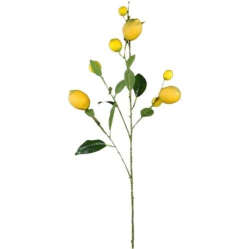 Artificial Lemon Branches Fake Simulation Lemon Tree Plants for Flower Arrangement Home Garden Decoration