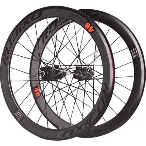 RUJIXU alloy wheels 406 451 20"1 1/8" 22in disc brake 40mm clincher g24h for folding bicycle wheelset