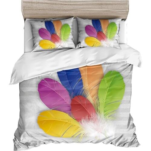 Dreamcatcher Bedding Set comforter bedding sets king Bohemian Print Bedclothes King Colorful Feathers Duvet Cover