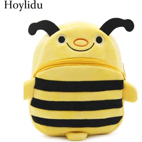Korean Cartoon Cute 3D Animal School Bags For Kids Corduroy Kindergarten Toys Bag Boys And Girls Breathable Soft Book Backpacks
