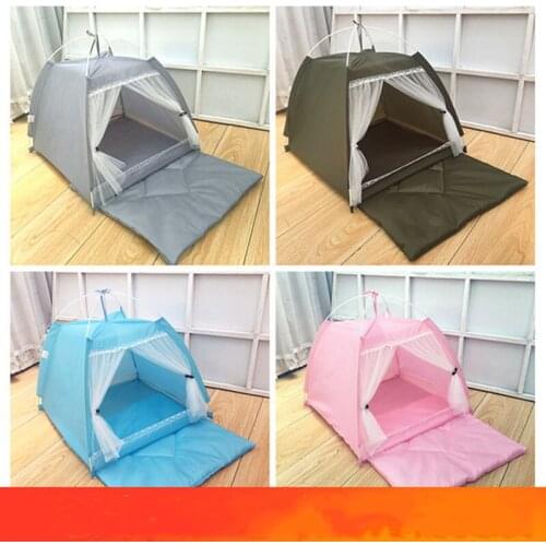 Pet Dog Summer Foldable Outdoor Indoor Tent House Nest Oxford Cool Fashion Bed For Dogs Cats DB744