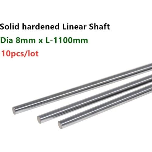 10pcs linear shaft rod Dia 8mm x length 1100mm Cylinder Chrome Plated Liner Rods axis round bar SFC8x1100mm CNC parts 3D printer