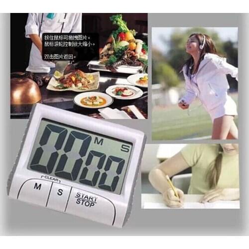 Multifunctional Digital Kitchen Timer Large Screen With Magnet Rack On Back Countdowner Alarm Clock Stopwatch Free Shipping