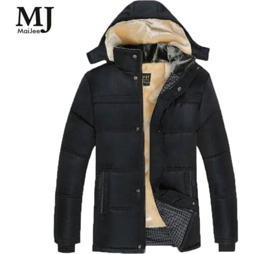 MaiJee 2017 Fashion New Plus Velvet Thick Coats Warm Winter Mens Jackets Veste Homme Jaqueta Masculina Manteau Homme Suprem