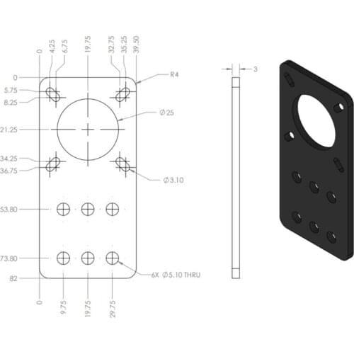 YYDS NEMA 17 Stepper Motor Mount Plate Metal Aluminum Mounting Board for 3D Printer Parts Accessories
