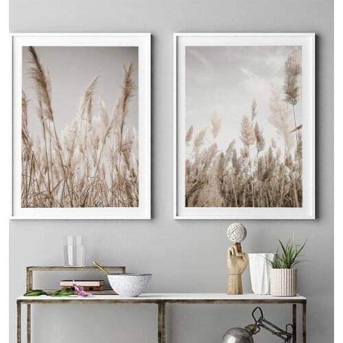 Reeds Wheat Plant Leaf Nordic Posters And Prints Wall Art Canvas Painting Wall Pictures For Living Room Scandinavian Home Decor