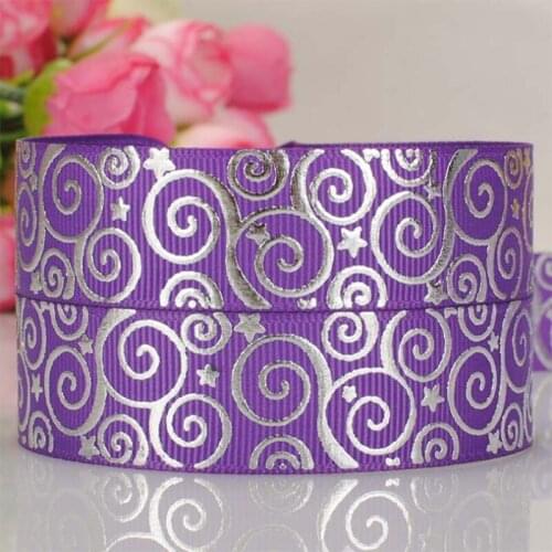 New arrival 7/8" (22mm) silver foil grosgrain ribbons white ribbon hair accessories 10 yards SD1127