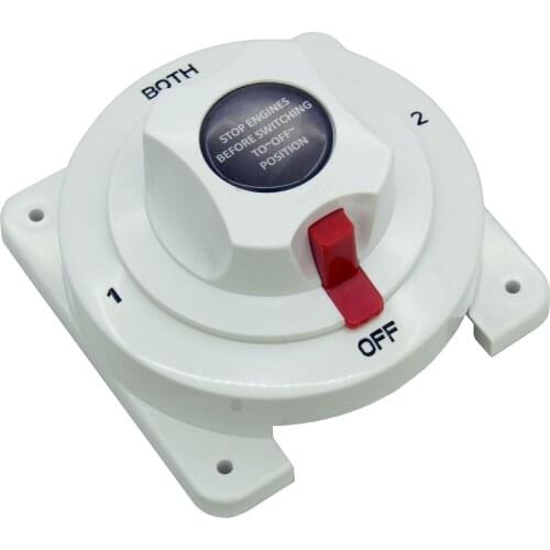 Battery Disconnect Switch 1-2-Both-Off, RV Battery Selector Power Cutoff/Kill Switch for Marine Boat Car ATV UTV Vehicle