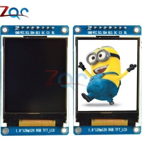 1.8" inch Full Color 128*160 SPI Full Color TFT LCD Display Module ST7735S 3.3V Replace OLED Power Supply for Arduino DIY KIT