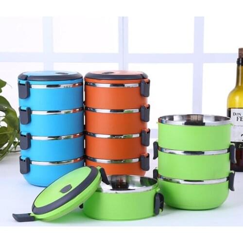 Portable Stainless Steel Thermal Lunch Box For Office Lunchbox Leakproof Thermos Lunch Box Food Container Camping Supplies