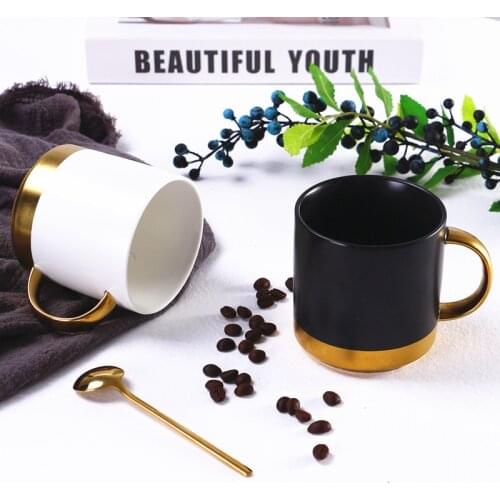 Simple Black Mug Nordic Ceramic Cup Office Drinking Water Wedding Souvenir Business Gift
