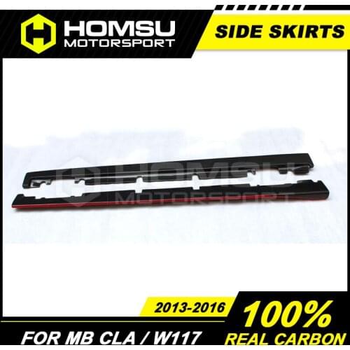 Rez Style side skirts for CLA180 CLA200 CLA220 CLA260 Carbon Fiber side skirt for Merce-des Ben-z CLA Class W117 2013-2016