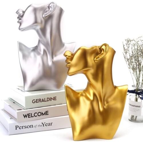 Resin Statue Home Decoration Character Sculpture Jewelry Stand Earrings Necklace Display Stand Room Decoration Fitting Crafts