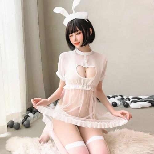Girl Uniform Temptation Suit Wedding Costume Cosplay Dress Sexy Erotic Lingerie Siamese Open Style Pure Bunny Girl Lovely Maid