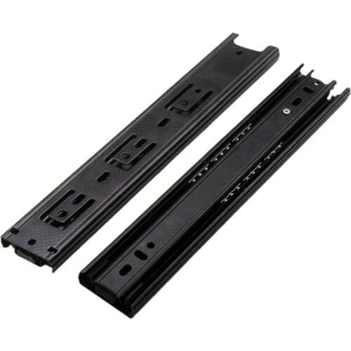 2pcs Thickened Side Mount Ball Bearing Steel Cabinet Low Noise Soft Close Furniture Hardware Guide Rail Drawer Slide Smooth