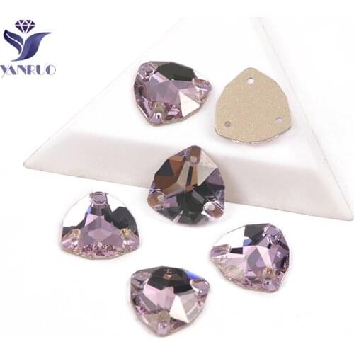 YANRUO 3272 Trilliant Violet Sew On Crystal Glass Rhinetones Stones And Crystal Craft Gems For Wedding Dresses Shoes Bags