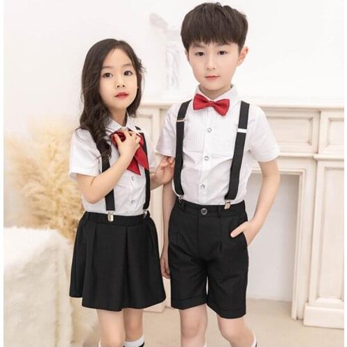 Japanes Student Girls Boys School Uniforms Set Kindergarten Chorus Performance Clothes Childrens Day Costumes Free Socks Bowtie