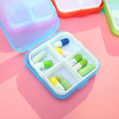 1/3/5pcs Portable 4 Slots Pill Medicine Box Holder Travel Medicine Storage Organizer Container Case Pill Jewelry Box Splitters