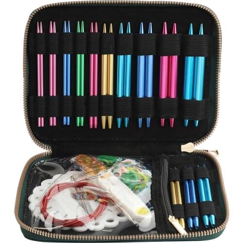 13Pair Knitting Needles Set Interchangeable Crochet Needles CircularCircular Sweater Kit Interchangeable Sewing Crochet