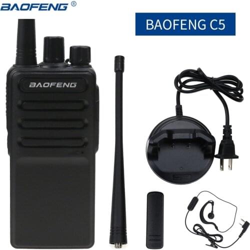 2 Pcs Baofeng BF-C5 Walkie Talkie 8W UHF 400-470MHz Portable Ham CB Two Way Radio 5-20KM