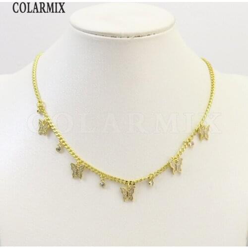 3 Pcs Zircon charms pendant Necklace jewelry Gold color zircon Jewelry charms Necklace jewelry Women Bracelet 8308