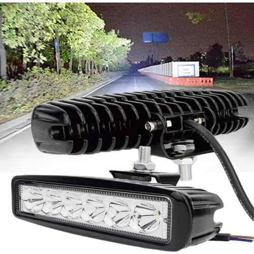 6 LED 18W Car DRL Work Lights Spotlight Universal Offroad Automobile Truck Driving Fog Spot Lamp Headlight