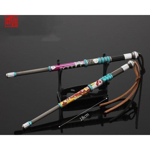Apex Hero Peripheral Power Boy Heirloom Swing Stick Pair 18cm Lifeline Electric Rod Model Toy Electroplate Metal