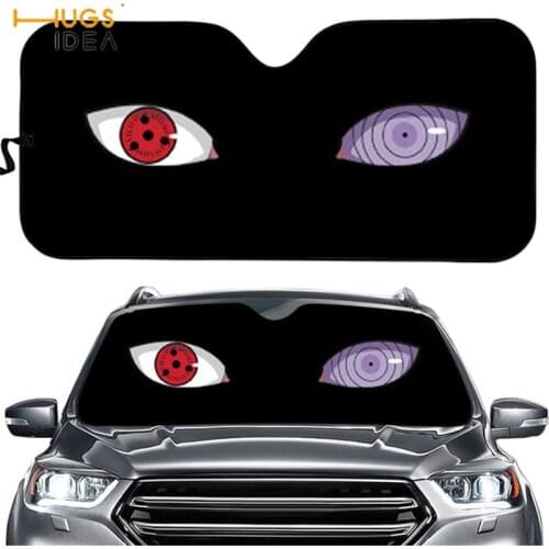 Auto Sun Shade Foldable Car Windowscreen Cover Different Eyes Print Visor Protector Cartoon Summer Sunshade Universal Fits