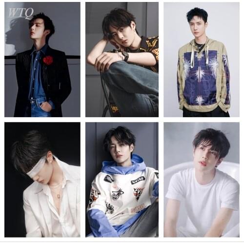 Black and White Poster China Actor Wang Yibo Wall Decor Poster Canvas Painting Retro Poster Wall Art Picture Home Decoration