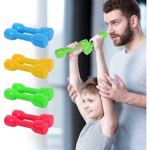 Children Dumbbells Dumbbells Body Building Weightlifting Toys Gymnastics Dumbbells Home Training Plastic Yoga 7.48X1.97in