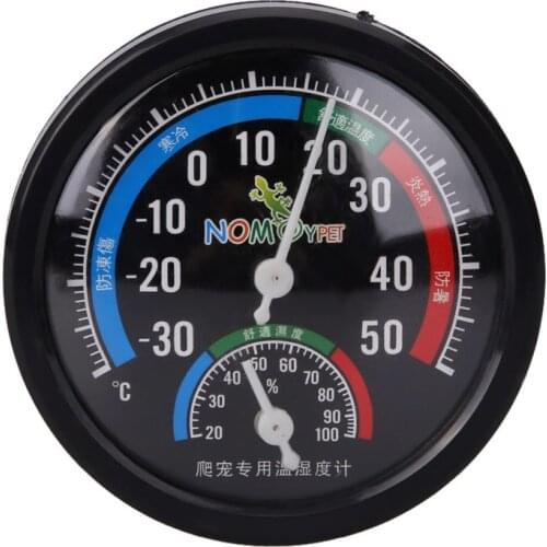 Reptile Vivarium Rearing Box Thermometer Humidity (Hygrometer) Dial Gauges with Colour Codes
