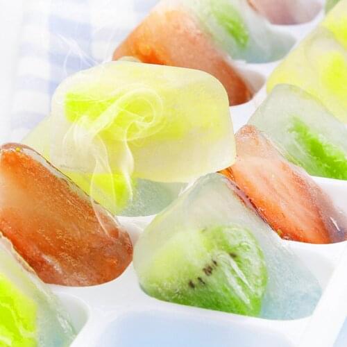 Saingace Ice cream mould Covered Ice Tray Set With 14 Ice Cubes Molds Flexible Silicone Summer Self-Made DIY mould Drop Ship New