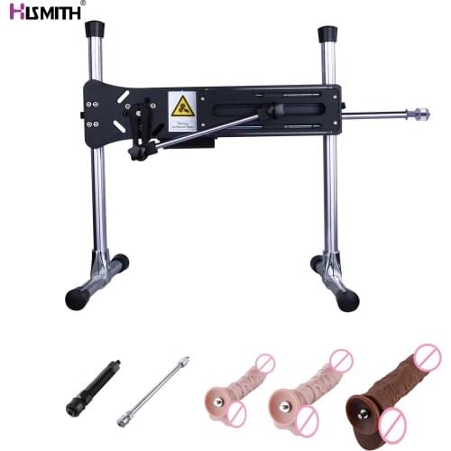 Hismith premium sex machine Super Quiet Aluminum Alloy 90 degree Adjustable 30db Mute 120W 6 Attachments Vibrator Love machine