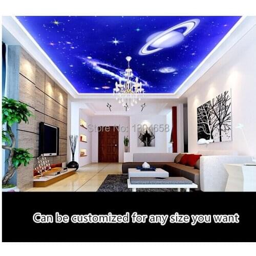Customized Dream Star Universe Wallpaper for the suspended ceiling of bedroom sitting room background wallpaper murals