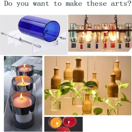 DIY Glass Bottle Cutter Tool Square Round Wine Beer Glass Sculptures Cutter Machine forBeerGlassCuttingBottlesHolder GlassCutter
