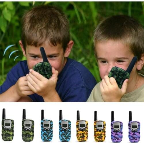 2 Pcs Children Walkie Talkies Kids Radio Handheld Long Range Kids Walky Talky UHF 446MHz 8 Channel Christmas Gift