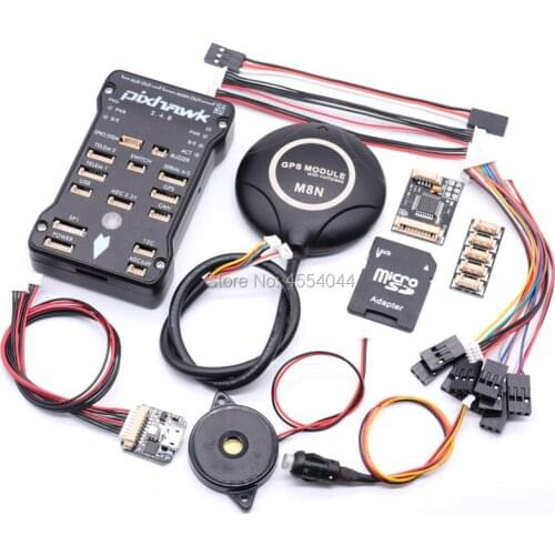 Pixhawk2.4.8 PIX PX4 32 Bit Autopilot Flight Controller GPS M8N+RGB USB w/4G SD Safety Switch Buzzer+PPM+I2C