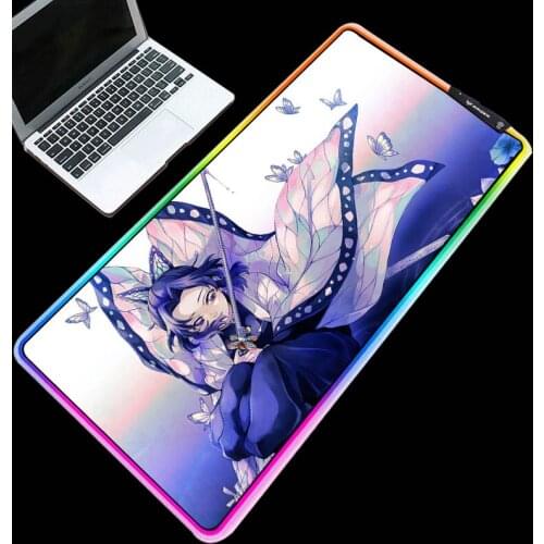Mairuige RGB series mouse pad ghost blade pattern anime keyboard pad colorful light illumination high quality table mat