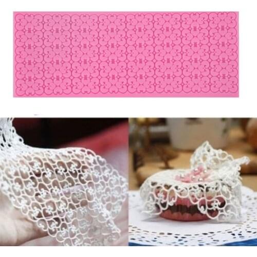 Beautiful Flower Cake Embossed Lace Silicone Mold Mould Sugar Craft Tools Fondant Decoration Tools Lace Mat for Wedding Cake
