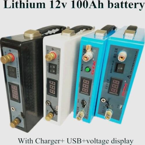 Ultra large capacity 12V 60AH 70Ah 80AH 100AH Lithium polymer Battery for boat motors solar panel power bank + charger Backpack