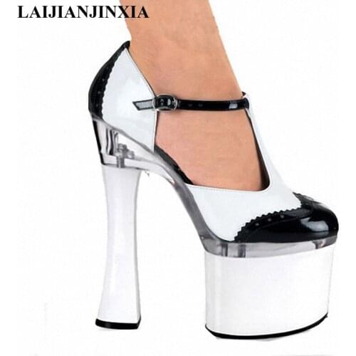 New Sexy Straps 18cm High Heels Dancing Night Club Party Modern Dance Shoes Platform Women Dance Pumps Shoes